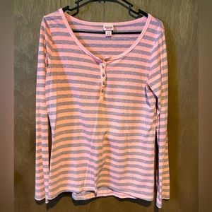 Long Sleeve striped tee. Size large